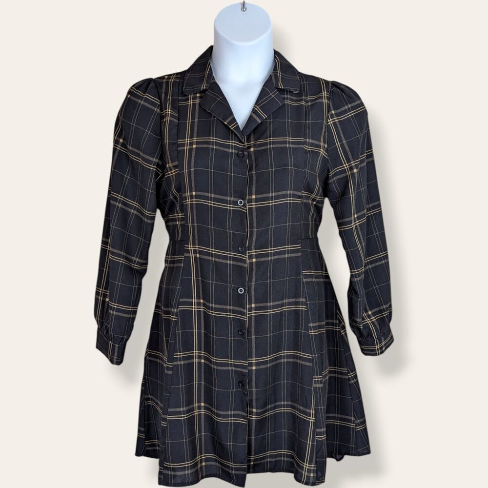 Grace & Chili Long Sleeve Plaid Dress